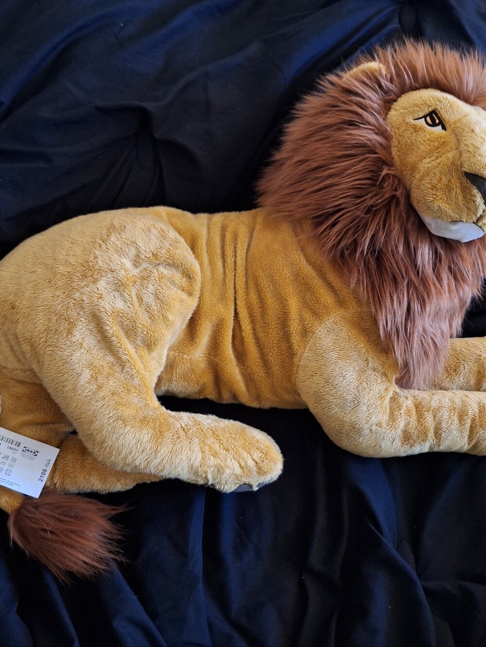 IKEA Djungelskog Lion Plush Large Stuffed Animal Big Cat 304.028.35 Lying Down